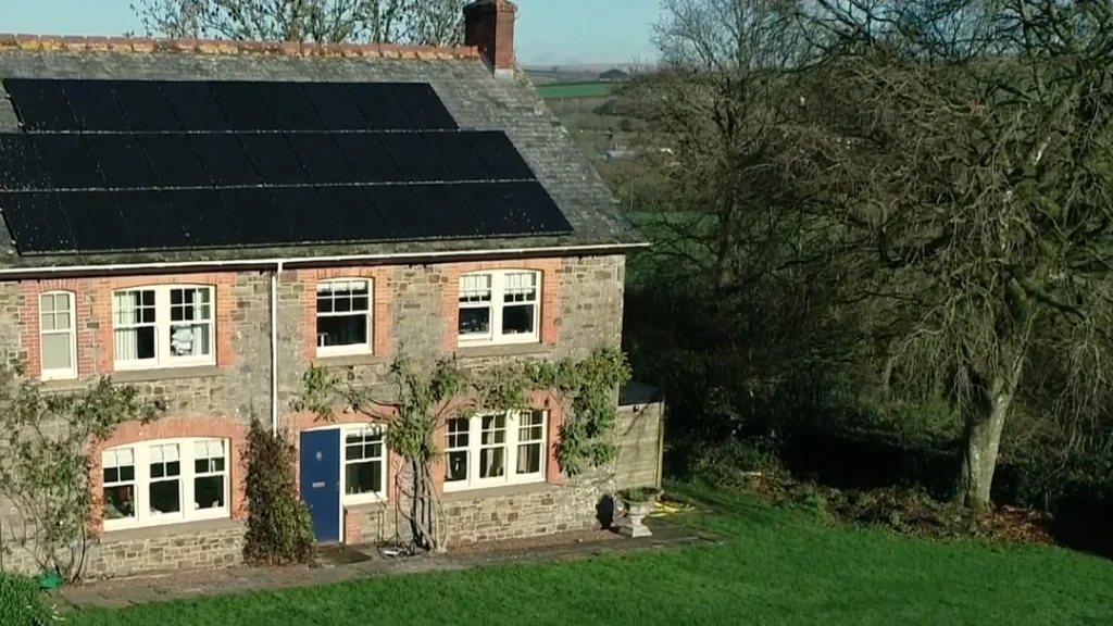 Listed manor house in South Hams Devon gets water tank, solar and ground source heat pump, designed and installed by South West Heat Pumps